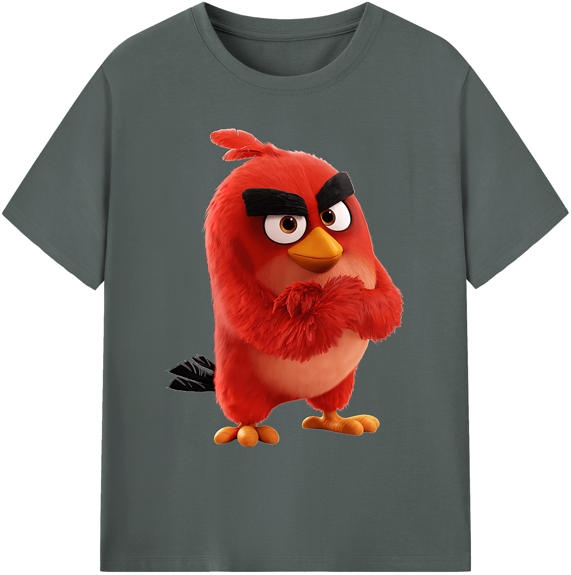 （画像用） Angry Birds アングリーバード 綿100％ メンズ半袖Tシャツ｜肌触りやわらか＆通気性